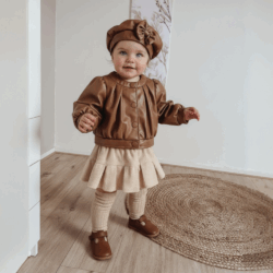 meisjes 3 delige set leatherlook bruin meisjes 3 delige set leatherlook bruin