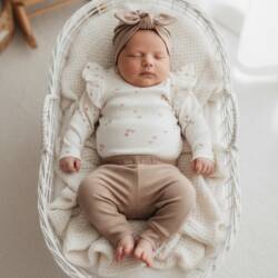 meisjes baby set hartjes beige (3)