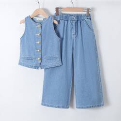 meisjes denim set meisjes denim set
