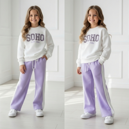 meisjes joggingset soho lila