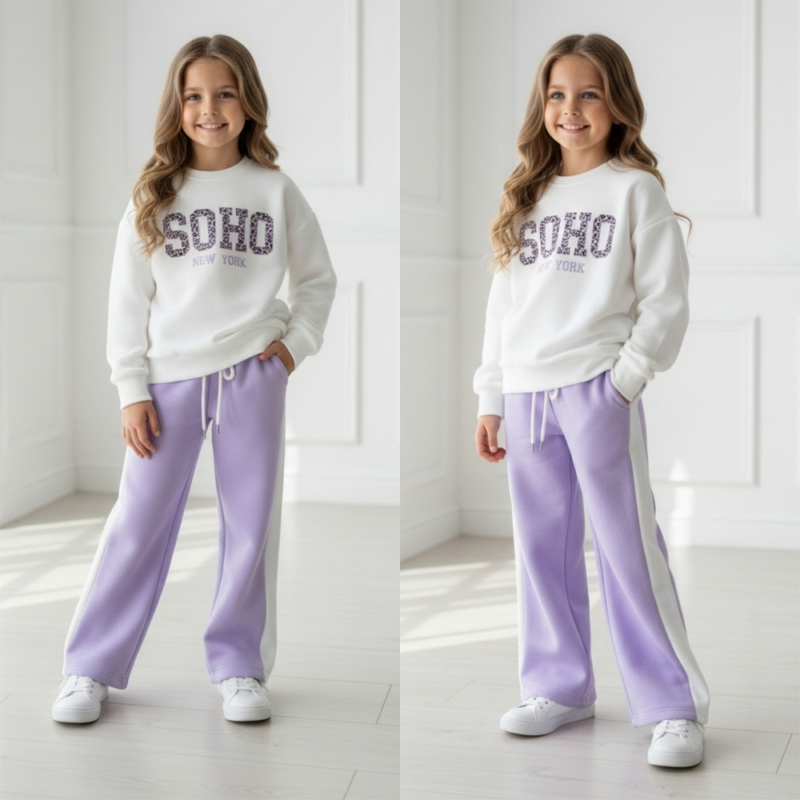 meisjes joggingset soho lila