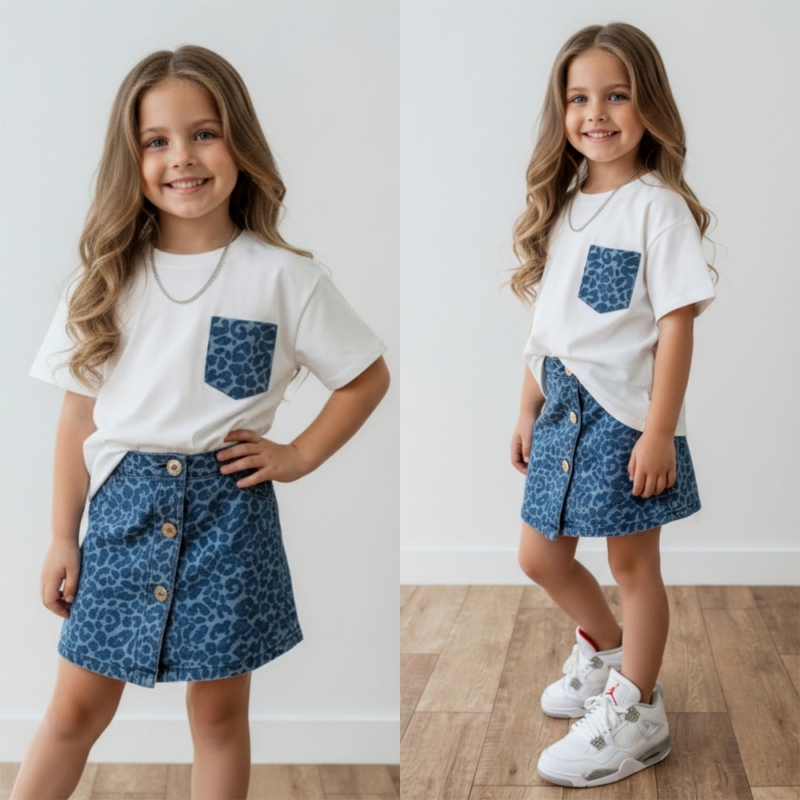 meisjes leopard set wit blauw white and blue leopard set meisjes leopard set wit blauw white and blue leopard set