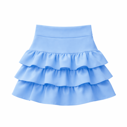 meisjes ruffle rokje blauw
