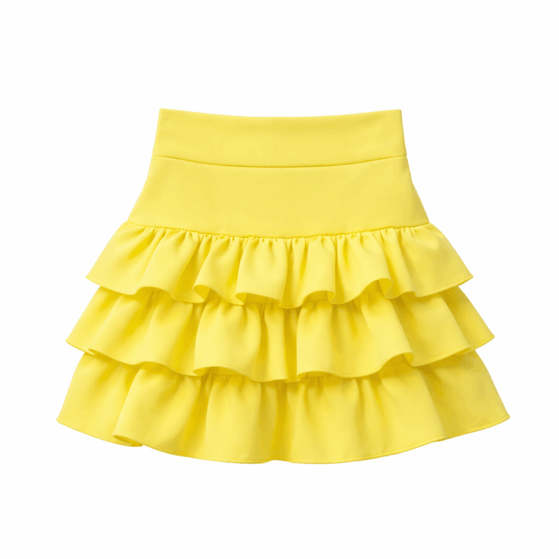 meisjes ruffle rokje geel meisjes ruffle rokje geel