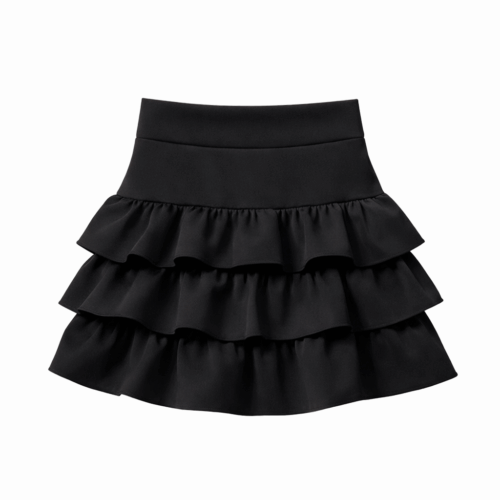 meisjes ruffle rokje zwart