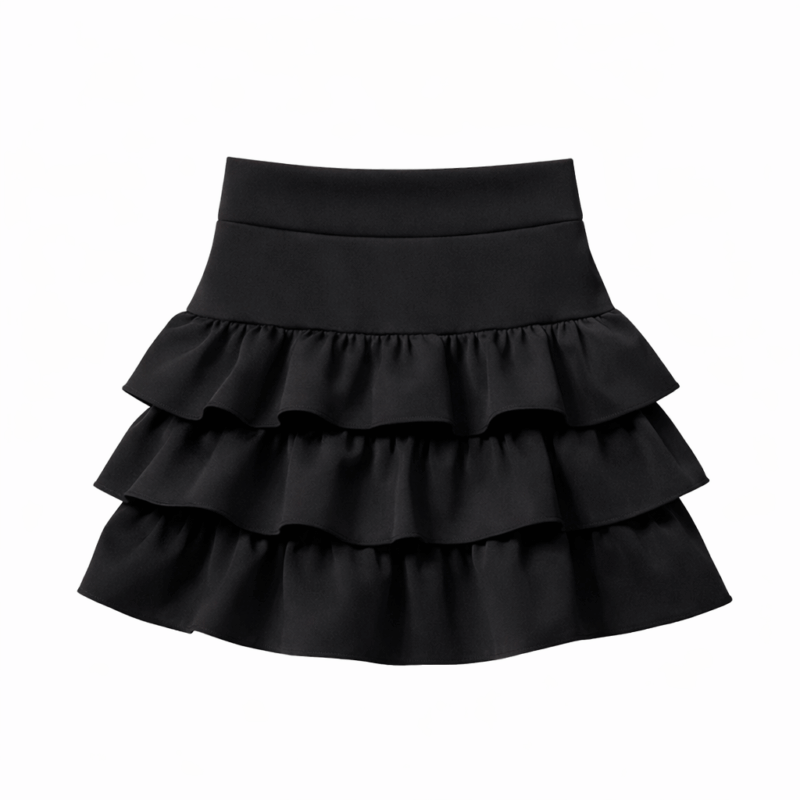 meisjes ruffle rokje zwart meisjes ruffle rokje zwart