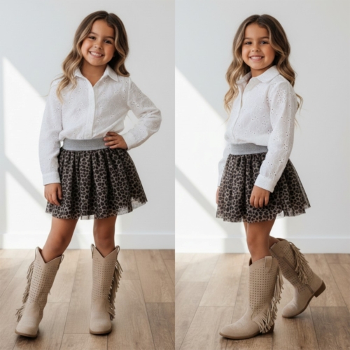 meisjes witte broderie blouse