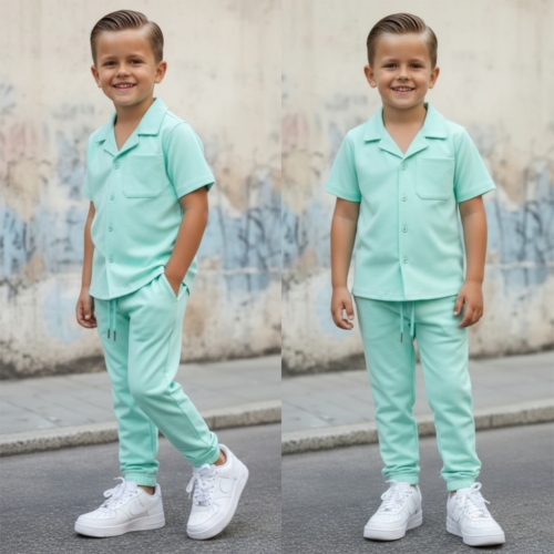 mint breeze summer lounge set jongens