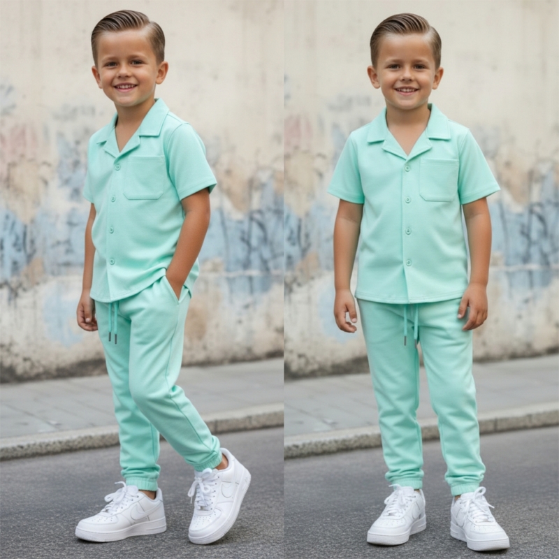 mint breeze summer lounge set jongens