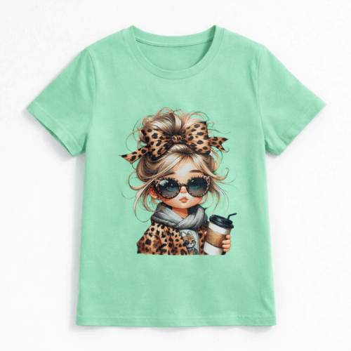 mint shirt chic girl zomer
