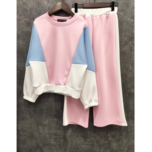 roze blauw set jogging