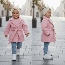 roze trenchcoat fleece voor meisjes 2 roze trenchcoat fleece voor meisjes (2)