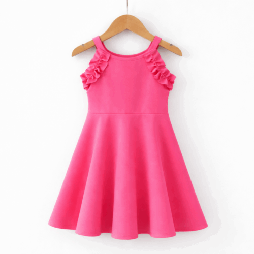 ruffle jurkje roze