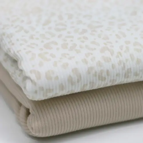 stoffen rib leopard en beige