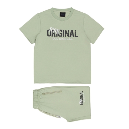 zeegroen set icon jongen