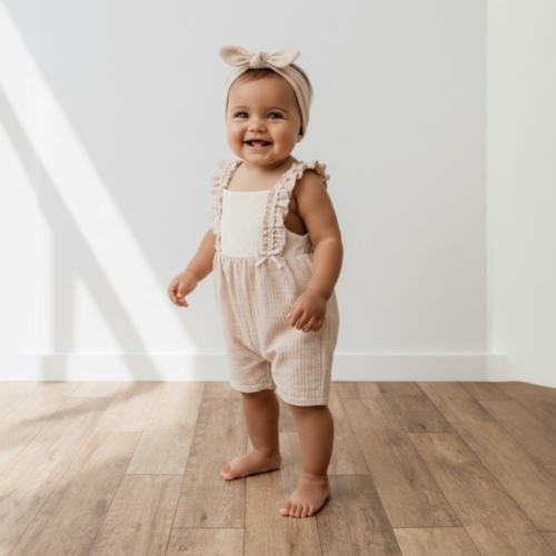 beige meisjes salopette Nipperland (2)