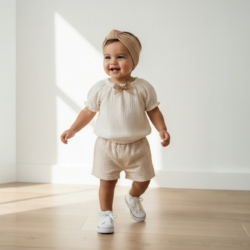 beige meisjes zomer setje Nipperland