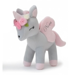 grijze unicorn knuffel met naam grijze unicorn knuffel met naam