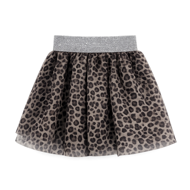 leopard print tule rokje meisje met elastische tailleband leopard print tule rokje meisje met elastische tailleband