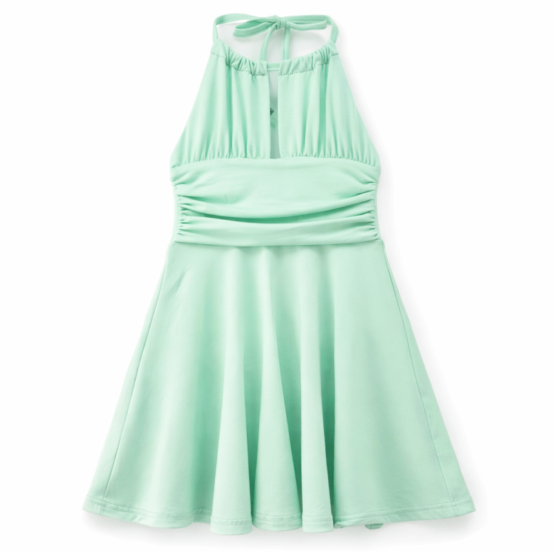meisje zomerjurk halter mint