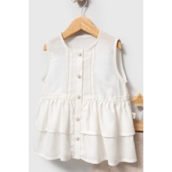 meisjes 4 delige set Nipperland beige wit met haarband maat 2 tm 5 jaar (2)