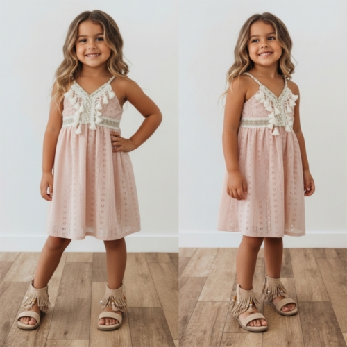 meisjes ibiza jurk roze