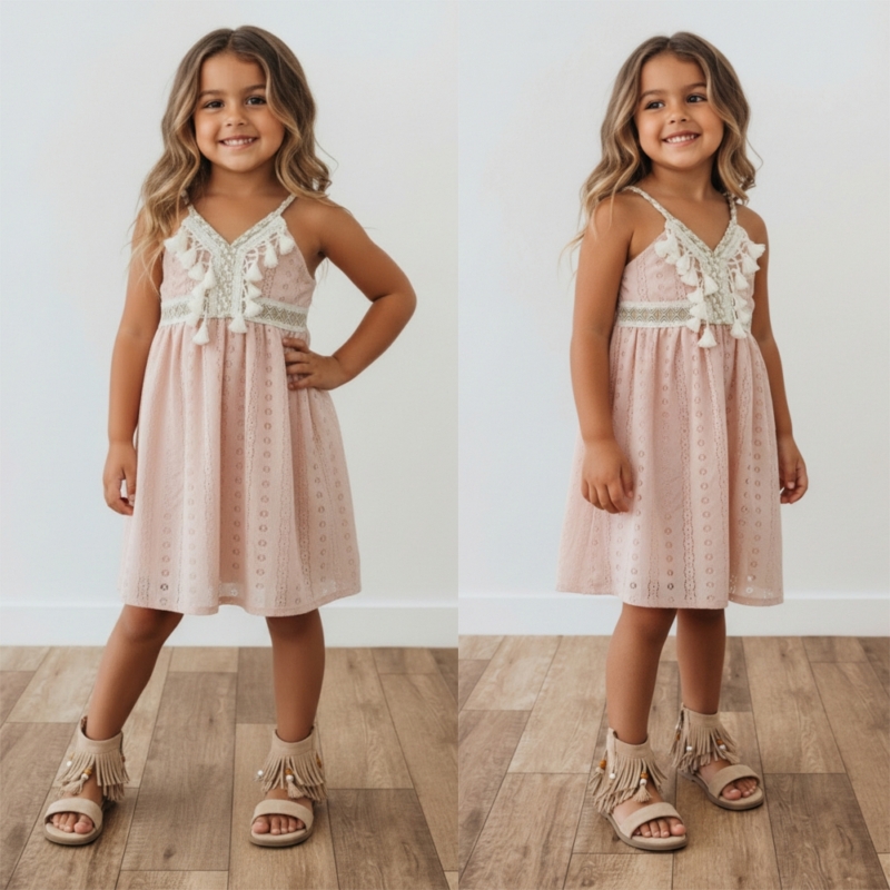 meisjes ibiza jurk roze