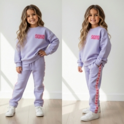 meisjes joggingpak lila set