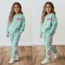 meisjes joggingpak mint set