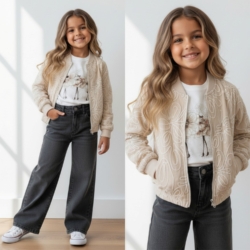 meisjes zomerjas bomberjas beige meisjes zomerjas bomberjas beige