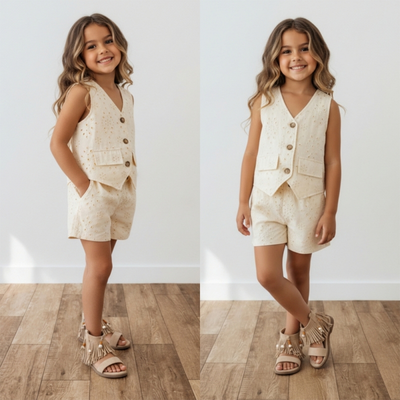 meisjes zomerset broderie beige meisjes zomerset broderie beige
