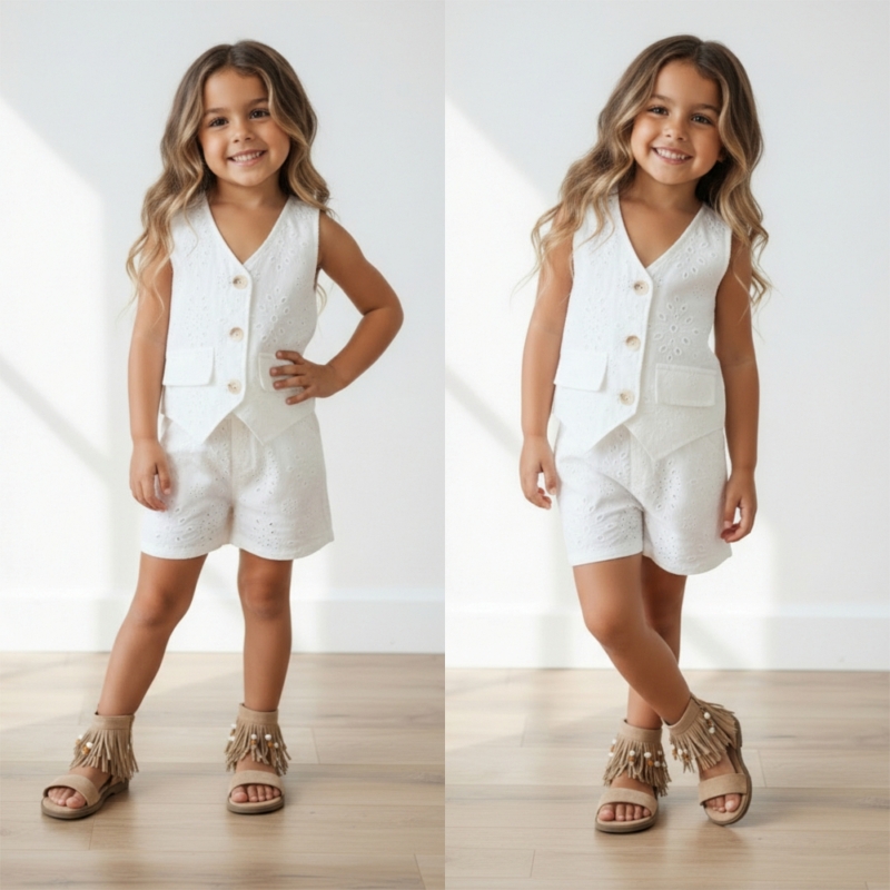 meisjes zomerset broderie wit