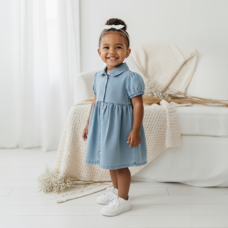 nipperland denim jurkje meisje nipperland denim jurkje meisje