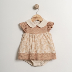 vintage lace dress beige baby jurkje