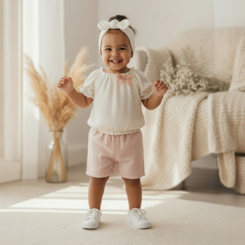 roze meisjes zomer setje Nipperland