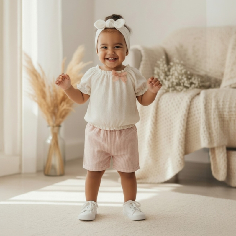 roze meisjes zomer setje Nipperland roze meisjes zomer setje Nipperland