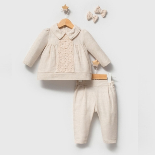 set meisjes beige