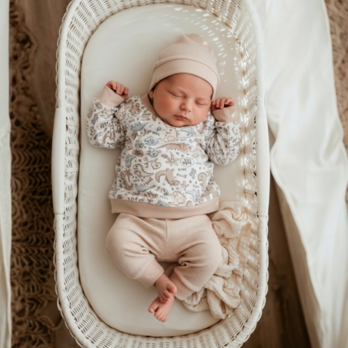 unisex dino pyjama beige katoen unisex dino pyjama beige katoen