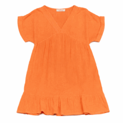 zomerjurk meisje oranje korte mouwen