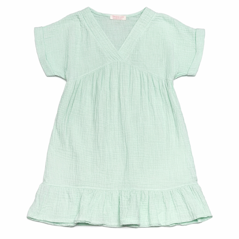 zomerjurkje meisje mint korte mouwen