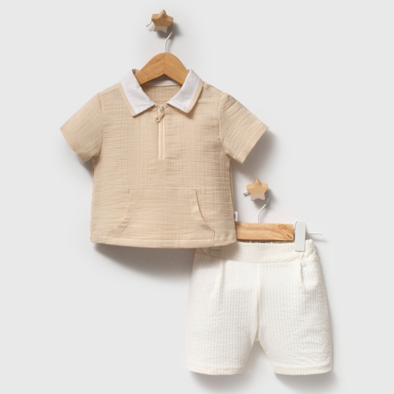 zomerset jongens beige met korte broek baby zomerset jongens beige met korte broek baby