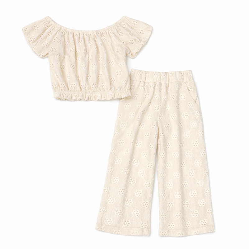 zomerset meisje broderie beige