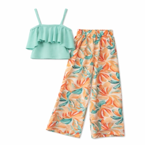 zomerset meisje top en bloemen broek zomerset meisje top en bloemen broek