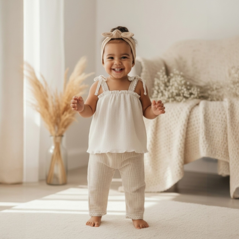 zomersetje meisje beige zomersetje meisje beige