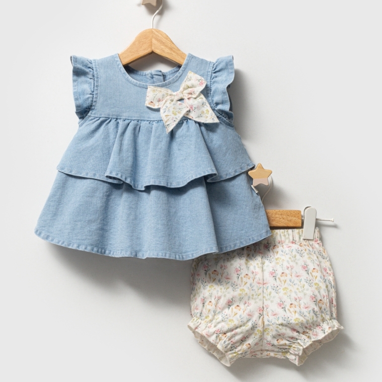 baby set zomer denim top baby set zomer denim top