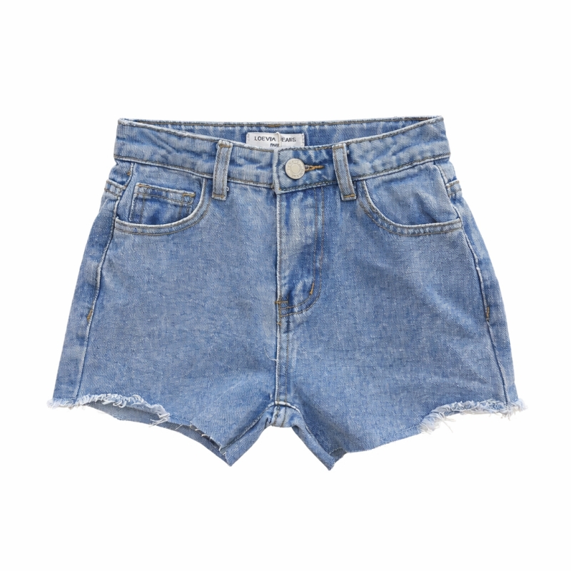 denim short meisjes blauw