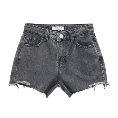 denim short meisjes grijs