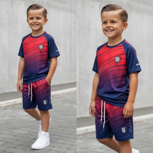 jongens voetbal set rood blauw