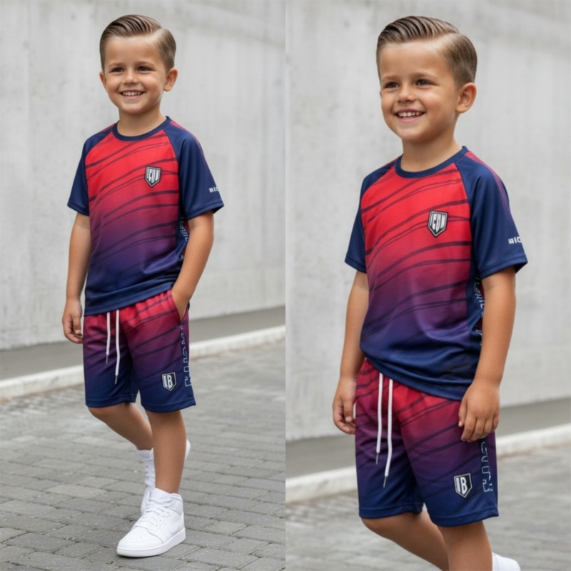 jongens voetbal set rood blauw