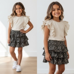 meisjes broderie ruffle top beige meisjes broderie ruffle top beige